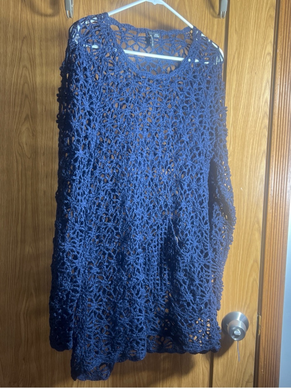 Open-Knit Navy Mini Dress - Women